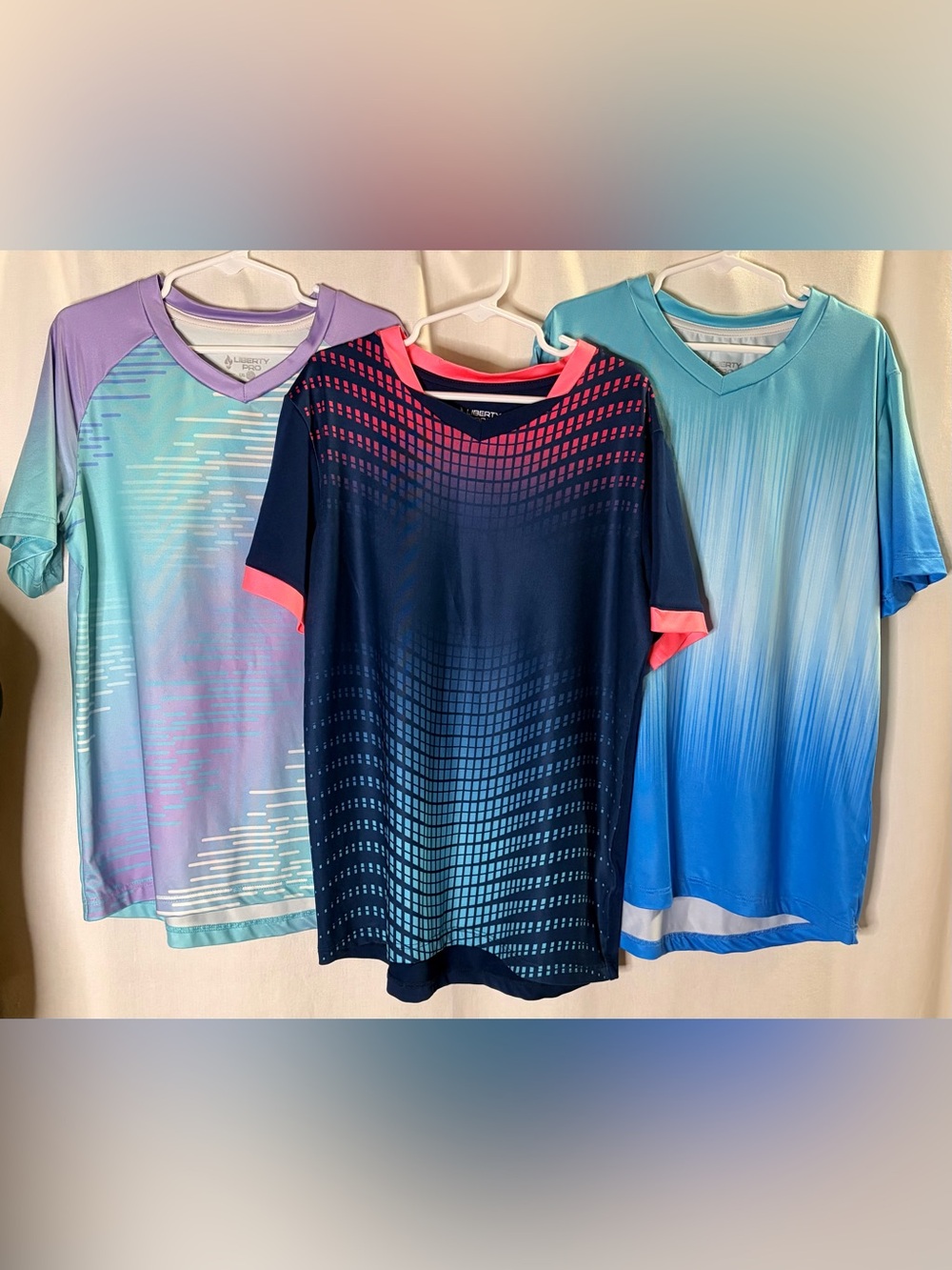 Liberty Pro Youth Medium Soccer Athletic Shirt BUNDLE of 3 Boys Girls Like New